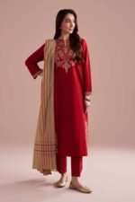 3 Piece - Embroidered Suit - PE26-80 - Image 3
