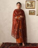 Printed Dupatta PE6SCHMV703D Sapphire PK - Image 2