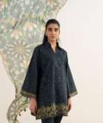 Lawn Embroidered Black  3 Piece Suit - Image 4