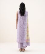 Zari Lawn Embroidered Purple 3 Piece Suit - Image 4