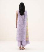 Zari Lawn Embroidered Purple 3 Piece Suit - Image 4