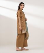 Zari Lawn Embroidered Brown  3 Piece Suit - Image 2