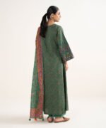 Lawn Printed Green 3 Piece Suit - Image 3