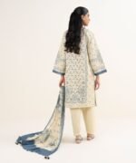 Cotton Embroidered Off White 3 Piece Suit - Image 4