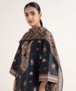 Cotton Embroidered Black  3 Piece Suit - Image 4