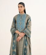 Lawn Printed Beige 3 Piece Suit