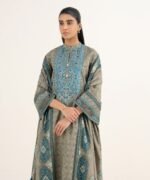 Lawn Printed Beige 3 Piece Suit