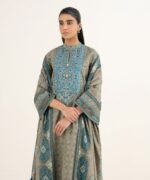 Lawn Printed Beige 3 Piece Suit