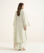 Lawn Embroidered Off White 3 Piece Suit - Image 4