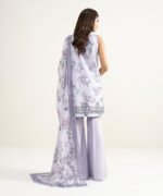 Lawn Embroidered Lilac 3 Piece Suit - Image 4
