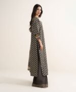 Zari Lawn Embroidered Brown 3 Piece Suit - Image 3