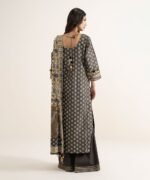 Lawn Embroidered Brown 3 Piece Suit - Image 4