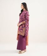 Lawn Embroidered Purple 3 Piece Suit - Image 3