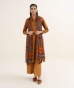 Lawn Printed Orange 3 Piece Suit - Image 4