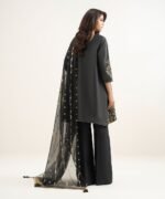 Zari Lawn Embroidered Black 3 Piece Suit - Image 3