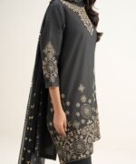 Zari Lawn Embroidered Black 3 Piece Suit - Image 4