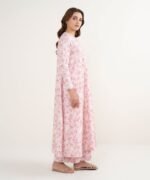 Zari Lawn Embroidered Pink 3 Piece Suit - Image 3