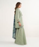 Lawn Embroidered Green 3 Piece Suit - Image 2