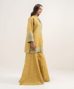 Lawn Embroidered Mustard 3 Piece Suit - Image 2