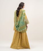 Lawn Embroidered Mustard 3 Piece Suit - Image 3