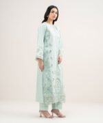 Lawn Embroidered Aqua 3 Piece Suit - Image 2