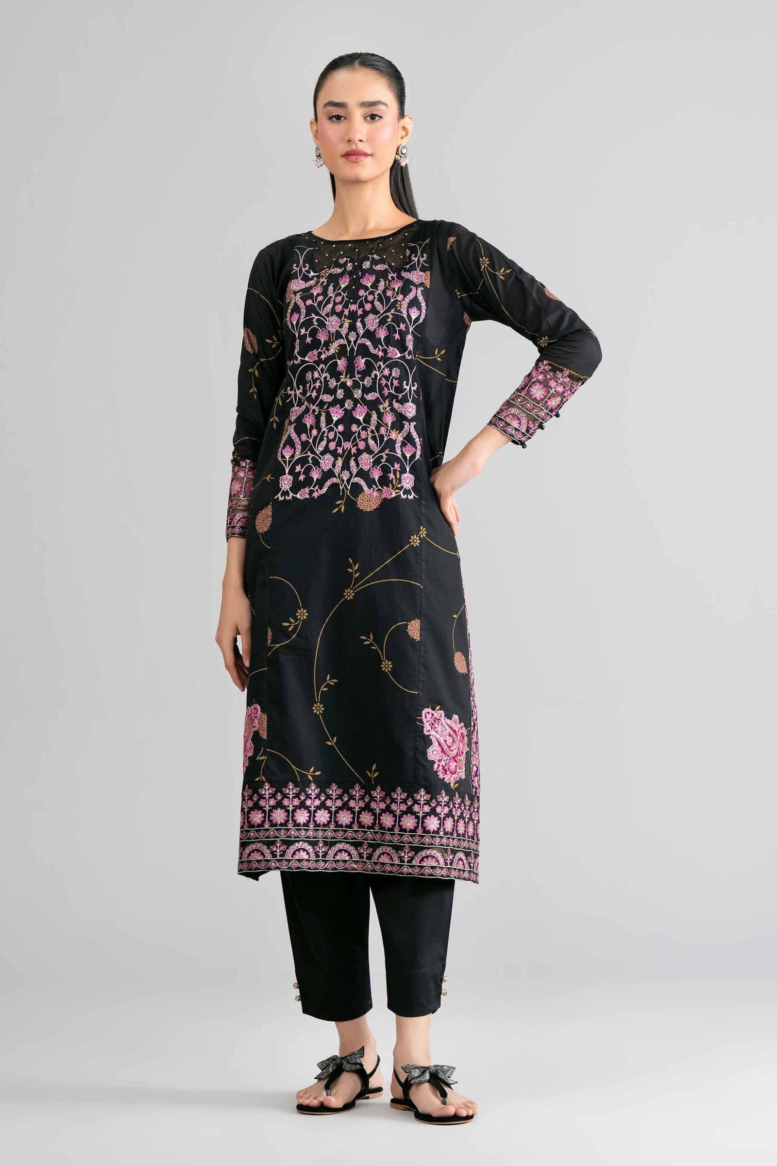 PMD26-03-M-_3.jpg 2 Piece - Printed Embroidered Suit - PMD26-03 M - Image 1