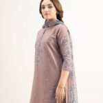 Lawn Embroidered Tea Pink  3 Piece Suit