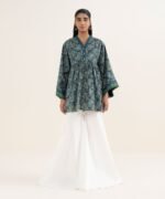 Cotton Printed Blue Shirt - Image 2