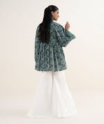 Cotton Printed Blue Shirt - Image 4