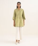 Lawn Printed Beige Shirt - Image 4