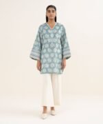 Lawn Printed Blue Shirt - Image 2