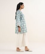 Lawn Printed Blue Shirt - Image 3