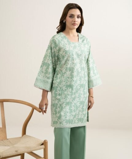 Lawn Printed Green 2 Piece Suit