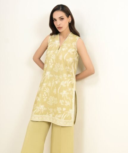 Lawn Printed Yellow 2 Piece Suit