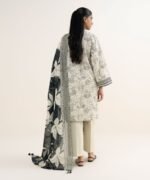 Lawn Printed Off White 2 Piece Suit - Image 3