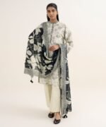 Lawn Printed Off White 2 Piece Suit - Image 4