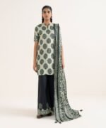 Lawn Printed Black 2 Piece Suit - Image 2