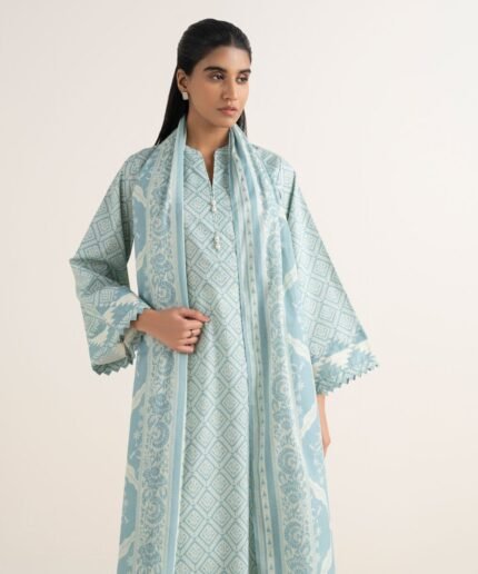 Lawn Printed Blue 2 Piece Suit