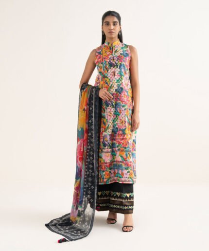 Cotton Printed Multi 2 Piece Suit