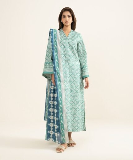 Lawn Printed Green 2 Piece Suit