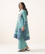 Lawn Printed Aqua 2 Piece Suit - Image 2