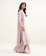 Raw Silk Embroidered Purple 3 Piece Suit - Image 2