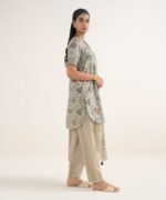 Cotton Printed Beige 3 Piece Suit - Image 3