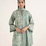 Cotton Printed Blue 3 Piece Suit