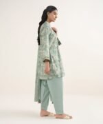 Cotton Printed Blue 3 Piece Suit - Image 3