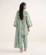 Cotton Printed Blue 3 Piece Suit - Image 4