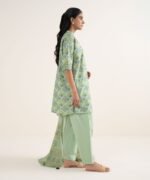 Cotton Printed Green 3 Piece Suit - Image 3