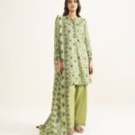 Lawn Printed Green 3 Piece Suit