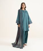 Lawn Printed Blue 3 Piece Suit - Image 2