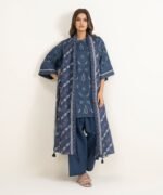 Lawn Printed Blue 3 Piece Suit - Image 2